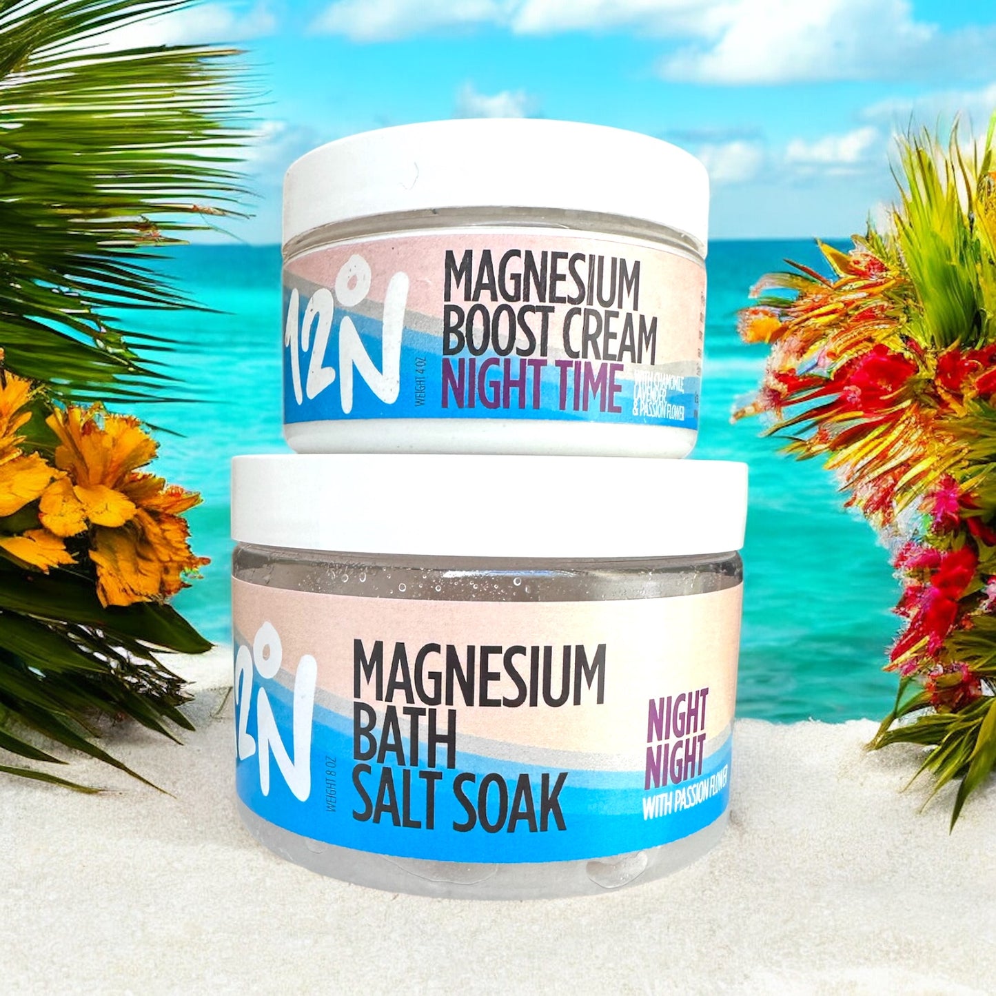 Magnesium Boost Night Night - Cream & Salt Soak BUNDLE TO SAVE